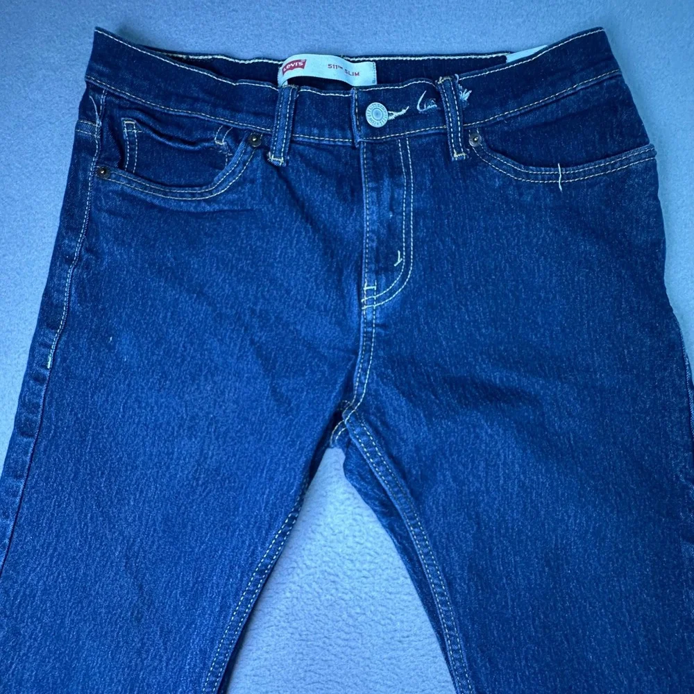 Levi's 511 Slim Kids Jeans Dark Wash Denim Pants Size 18 Reg‎ Blue Casual